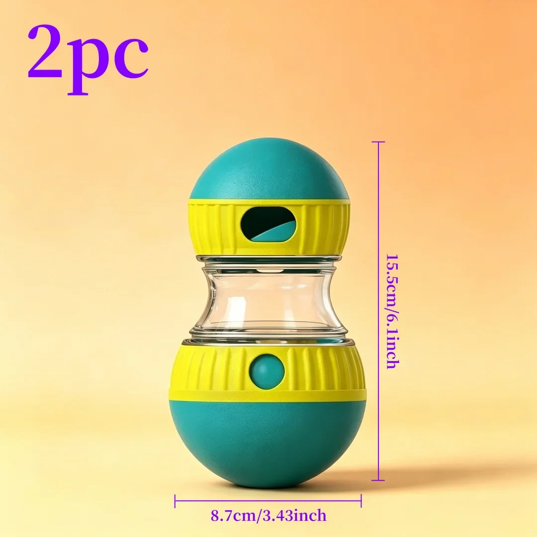 Pet Food Dispenser,Adjustable Distribution Ball,Sturdy Slow Feeding Puppy Reinforcement Training Toy,Pet Interactive Chasing Toy