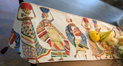 DaDa Bedding Dancing Women African Dreams Elegant Woven Tapestry Dining Table Runner (18117)