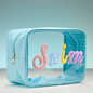 Transparent Fabric "SWIM" Lettering Makeup Bag