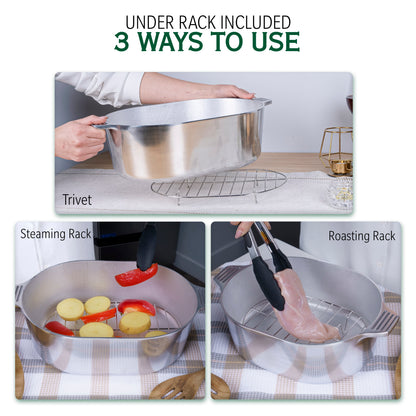 Oval Dutch Oven with Lid - 8 Quart (13 Inch)