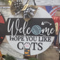 Finished - Welcome Cat Paw Door Hanger
