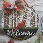 Finished - Welcome Cardinal Door Hanger