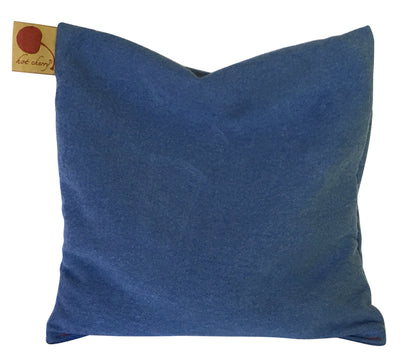 Square Pillow in Blue Denim