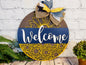 Sunflower Welcome Door Hanger - Finished