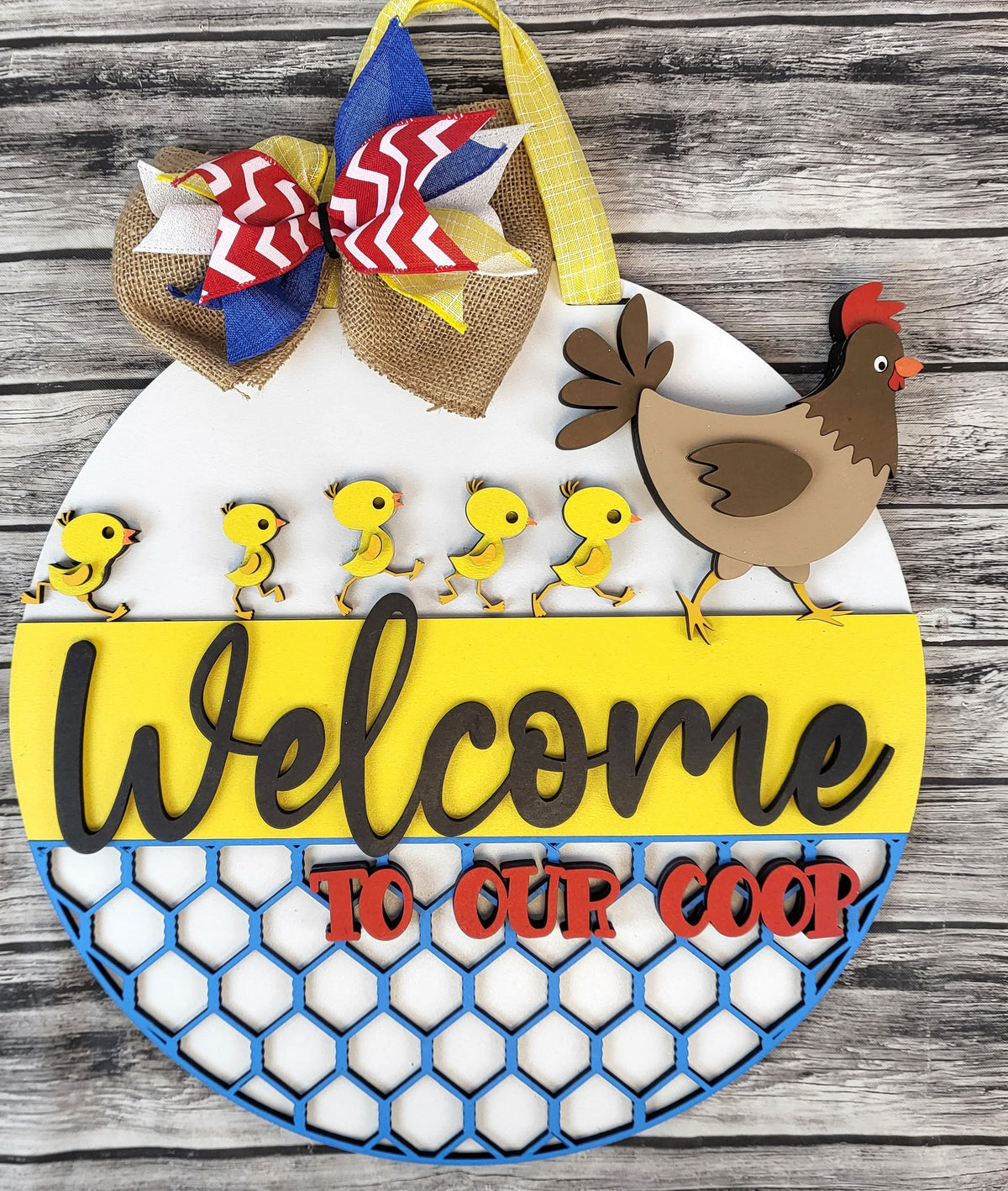 Finished - Welcome To Our Coop 2 Door Hanger