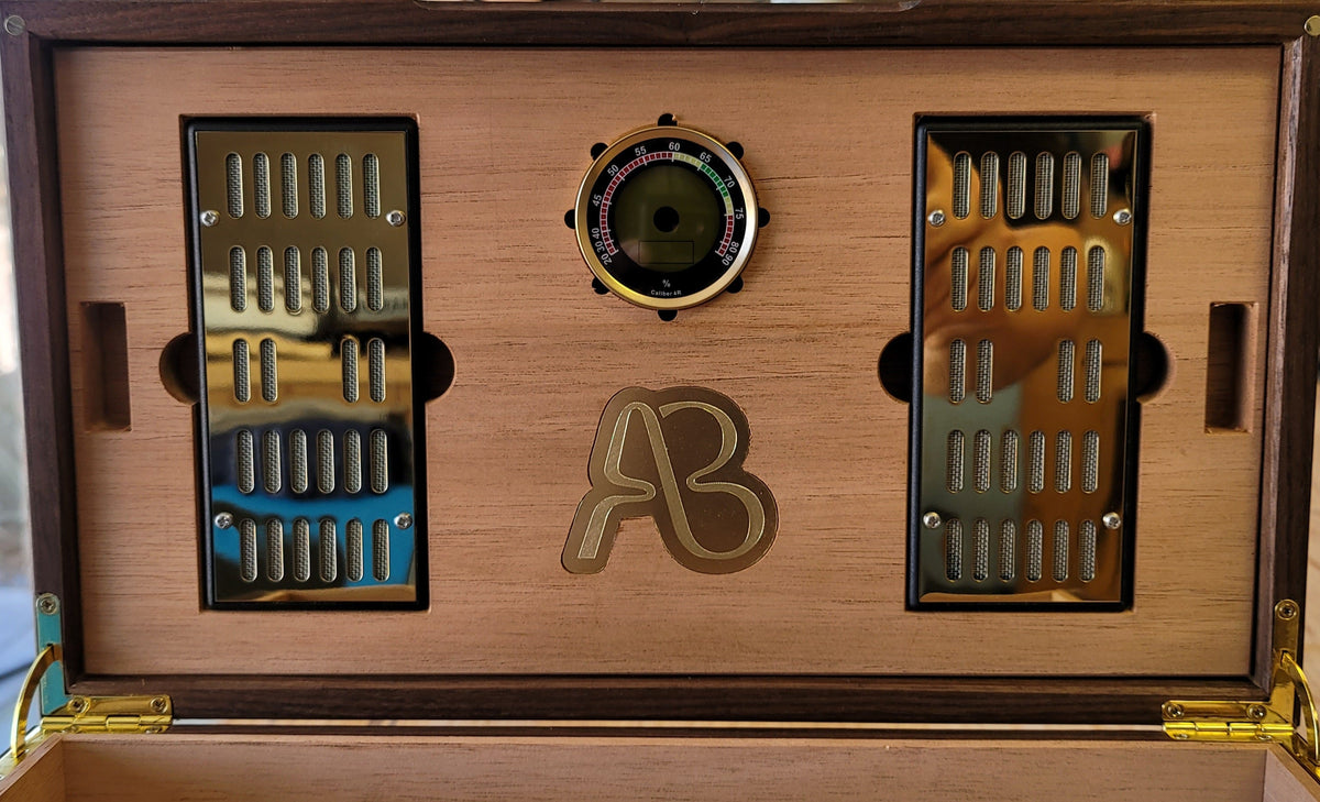 Lacewood Cigar Humidor - Spanish Cedar Lined - 80 Count - Personalized Brass Engraving