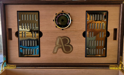 Lacewood Cigar Humidor - Spanish Cedar Lined - 80 Count - Personalized Brass Engraving