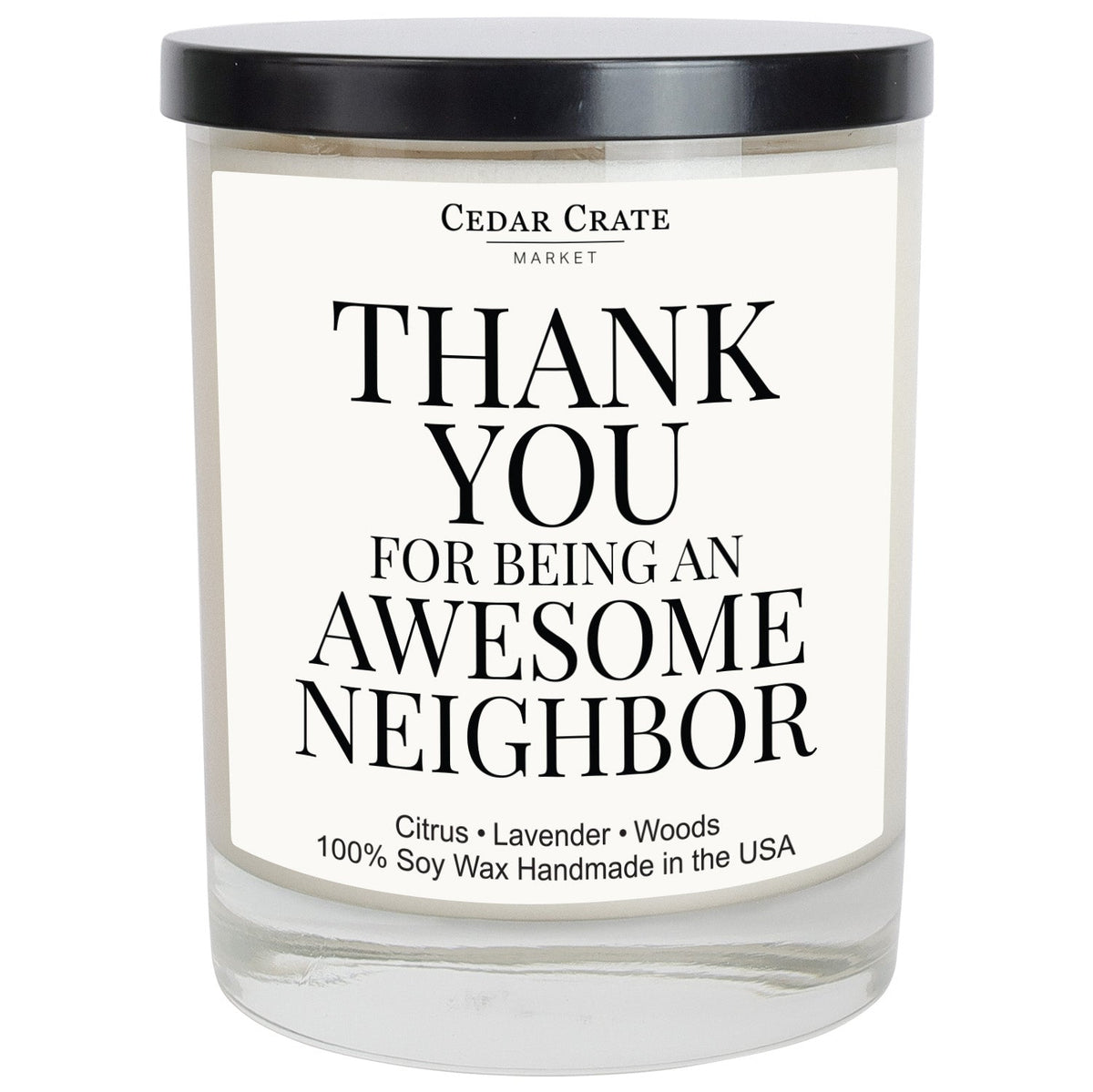 Neighbor Gifts - Thank You For Being Awesome Soy Candle Jar