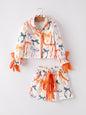 Halloween Mommy and Me Bow Print Pajama Set