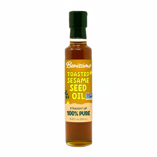 Benissimo Non-GMO Toasted Sesame Seed Oil, Dorica (250mL)