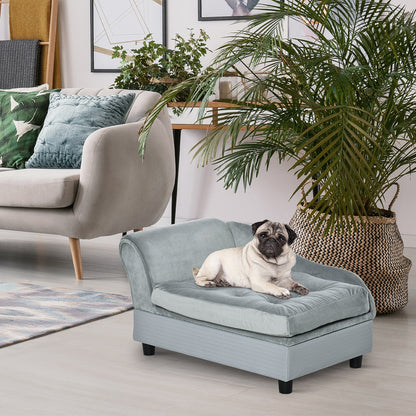Luxury Small Dog Bed with Hidden Storage - PawHut