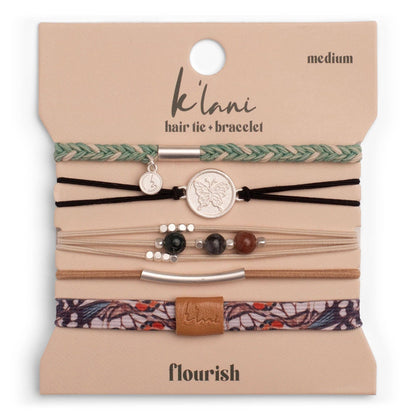 "Flourish" Natural Butterfly Hair Tie Bracelets