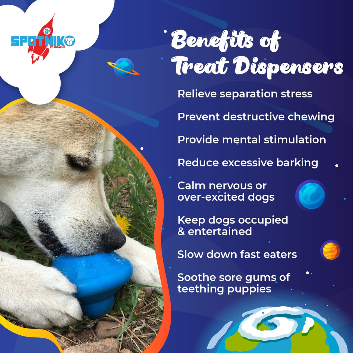 Flying Saucer Dog Toy - Durable UFO Chew Toy & Treat Dispenser | USA Made
