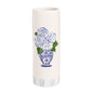 Blue and Green Chinoiserie Ceramic Topiary Vase