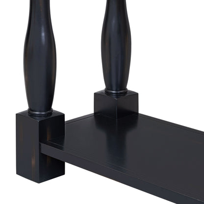63" Console Table with Drawers and Shelf - Espresso