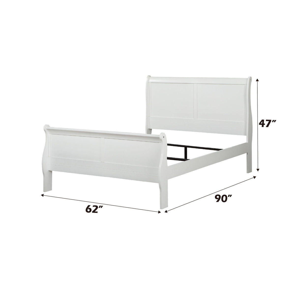 Louis Philippe Sleigh Style Bed