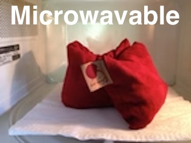 Feel Better Pack in Red Ultra Suede: Square, Eye Pillow & Neck Wrap