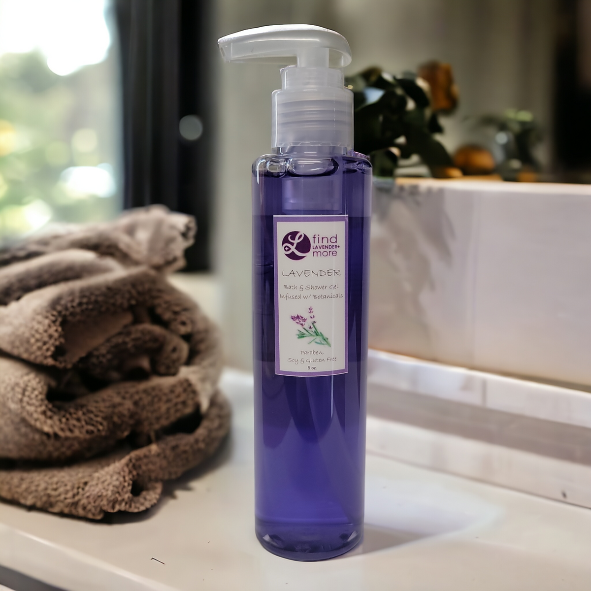 Lavender Bath Shower Gel Natural Aromatherapy Body Wash