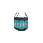 Five Stripe Rope Storage Basket Black, Teal & Gray