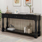 63" Console Table with Drawers and Shelf - Espresso