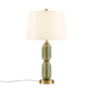 Faceted Green Glass Table Lamp