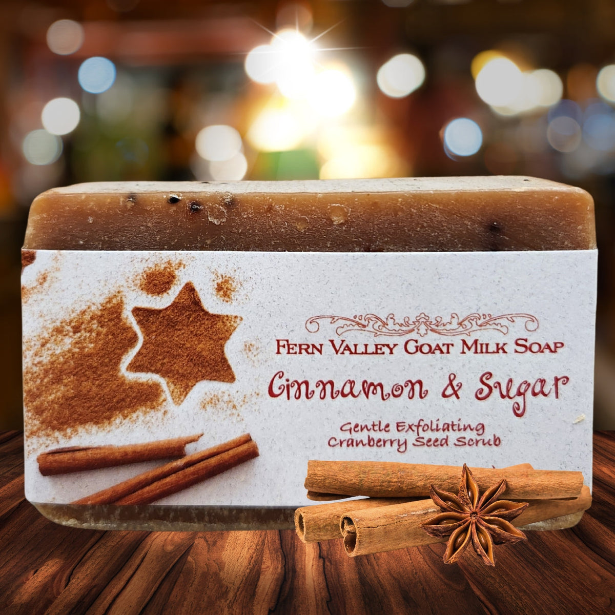 Natural Goat Milk Soap | Cinnamon Sugar Cranberry Seed Exfoliating Scrub
