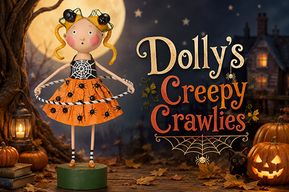 Dolly's Creepy Crawlies Halloween Figurine by Lori Mitchell