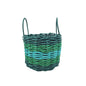 Five Stripe Rope Storage Basket Hunter Green, Green, Teal