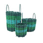 Five Stripe Rope Storage Basket Hunter Green, Green, Teal