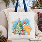 Christmas With Winnie-the-Pooh and Friends Tote Bag, 1926 A.A. Milne Heartwarming Holiday Gift Shopper