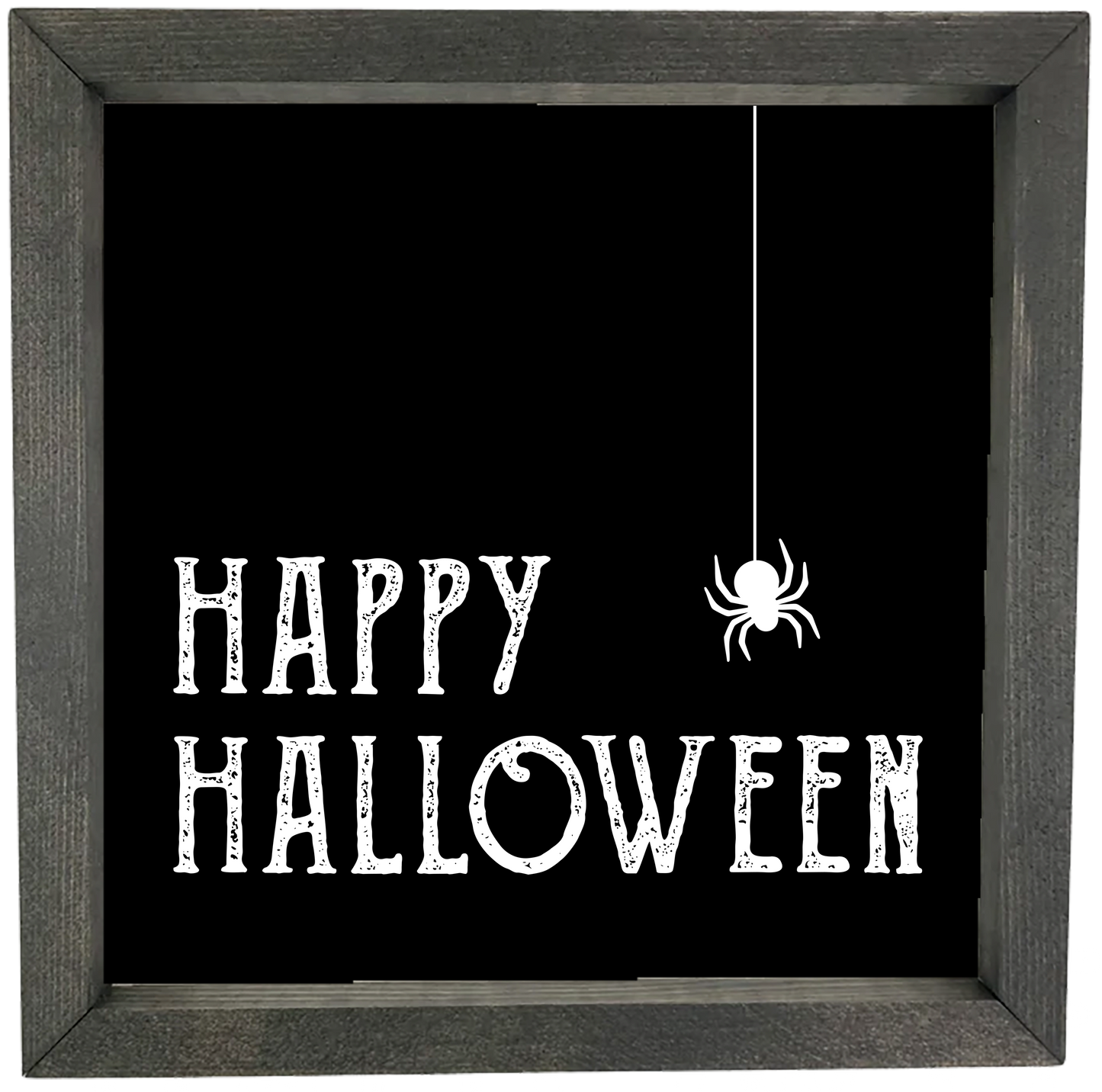 Happy Halloween with Spider Framed Saying