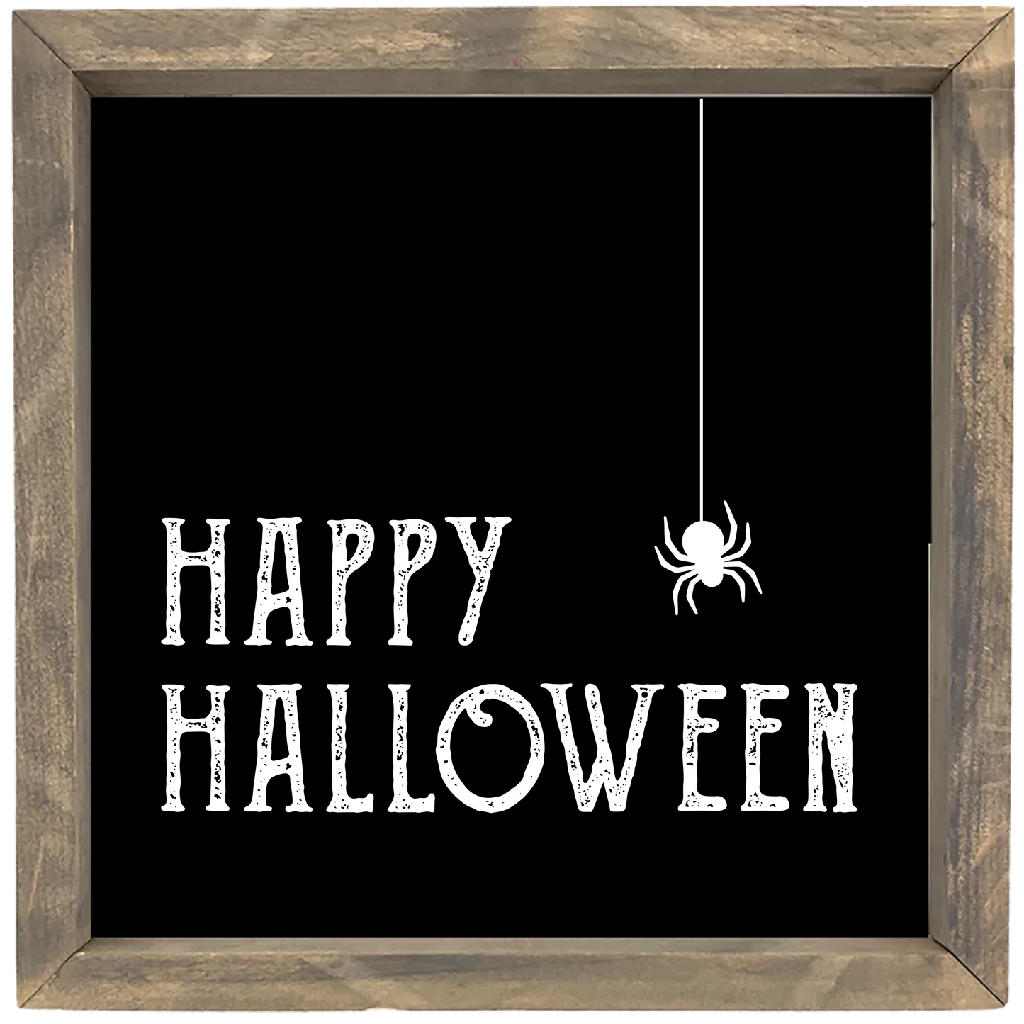 Happy Halloween with Spider Framed Saying