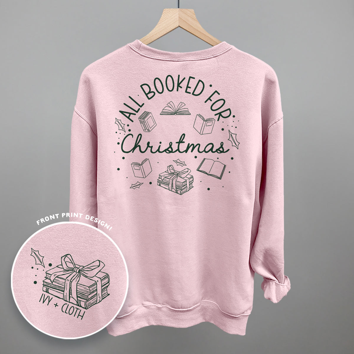 All Booked For Christmas Wreath (Back Print)