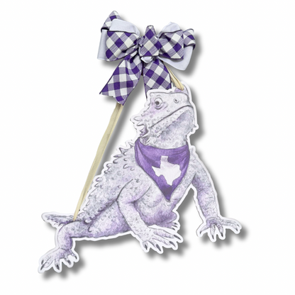 Purple Horned Frog Door Hanger