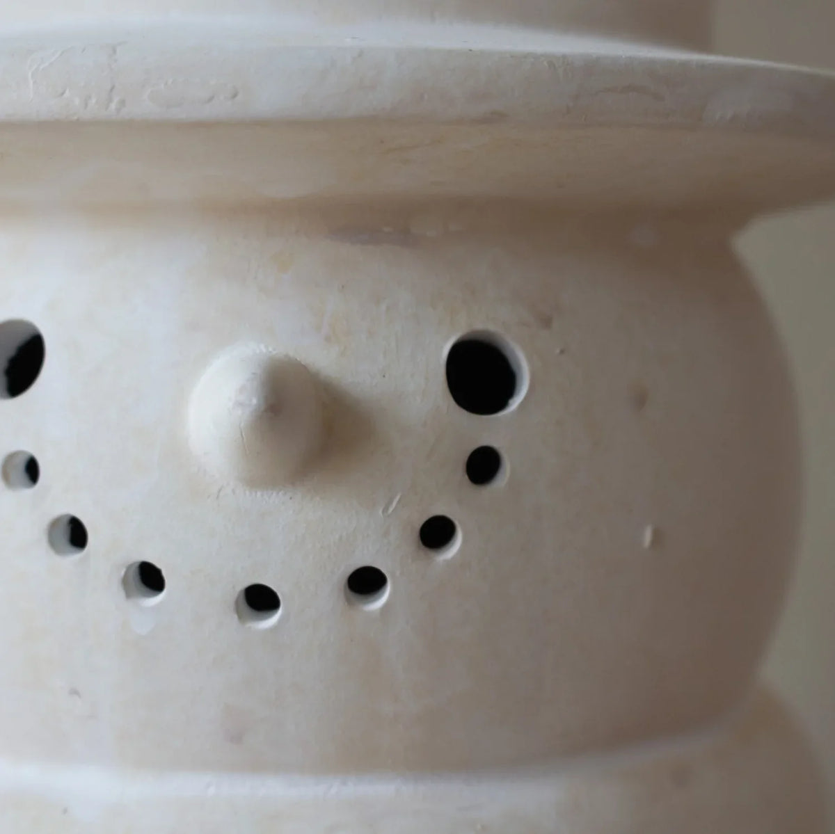 White Terracotta Snowman Figurine