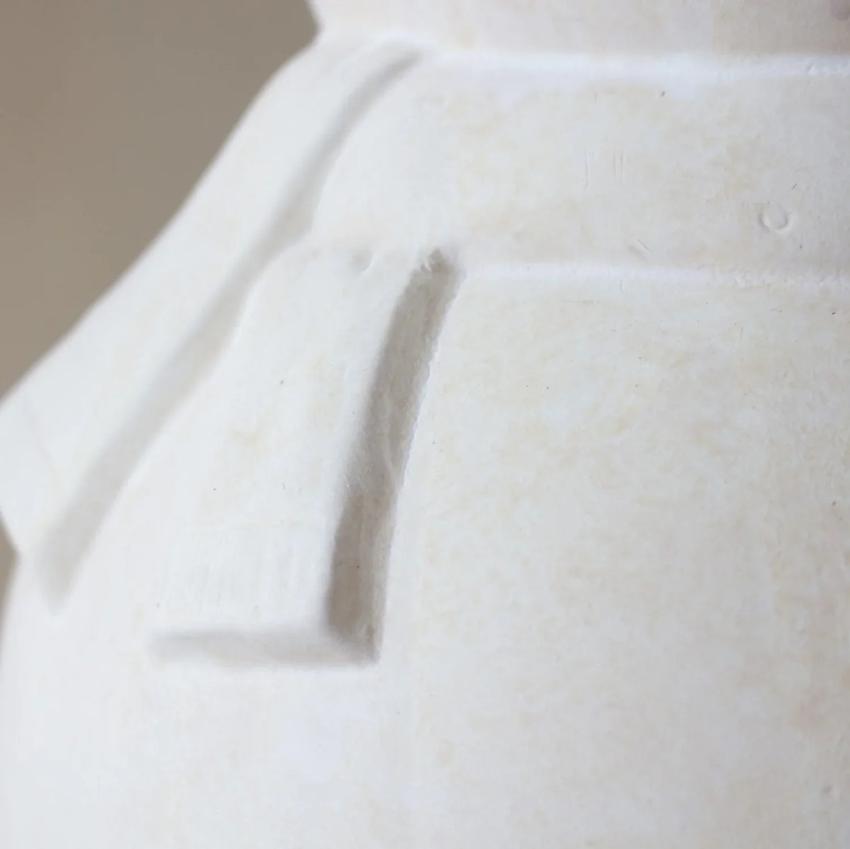 White Terracotta Snowman Figurine