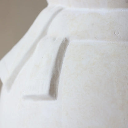 White Terracotta Snowman Figurine