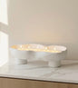 Scalloped Candle Tray-Refillable Sand Wax Candle Vessel