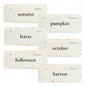 Vintage-Inspired Autumn Flashcards | Set of 6