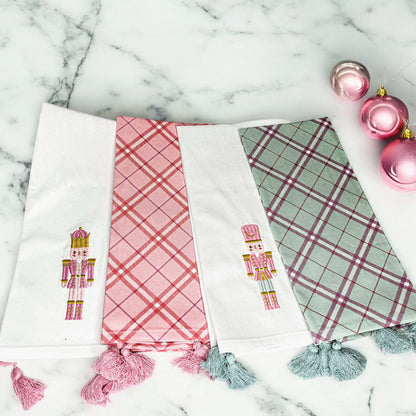 Nutcracker Tea Towel Pink