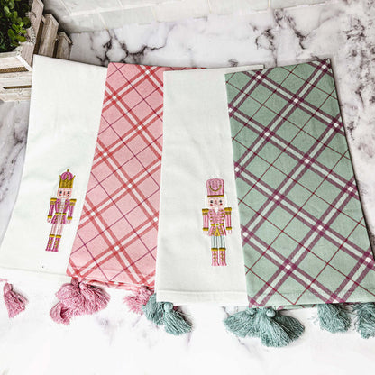 Nutcracker Tea Towel Pink