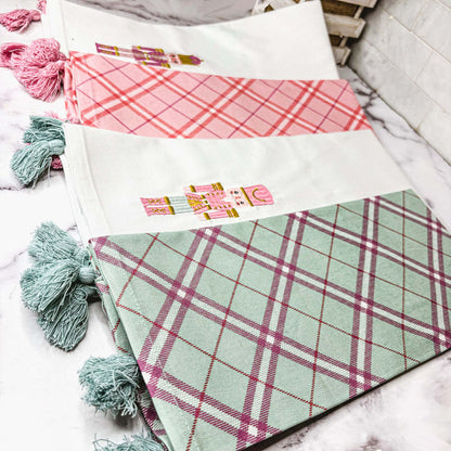 Nutcracker Tea Towel Pink