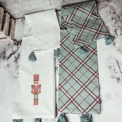 Nutcracker Tea Towel Pink