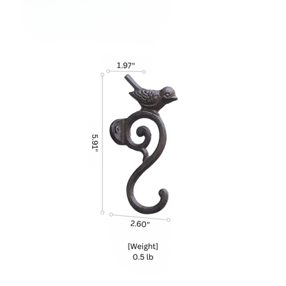 Perched Bird Decorative Hanging Hook