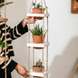 Wooden Rope Hanging Plant Shelf