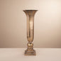 Antique Gold Hexagon Tin Footed Vase