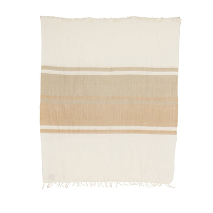 Handwoven Alpaca Throw Blanket | Tobacco & Wheat | Kallpa Collection