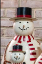 Metal Snowman with Hat , 4 Size Options