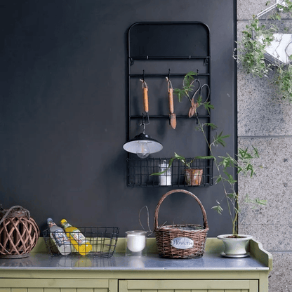 Industrial Garden Tool Storage Rack
