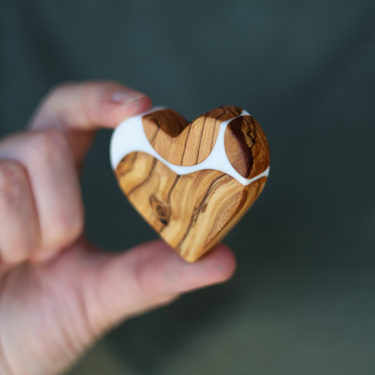 Reclaimed Olive & Resin Hearts